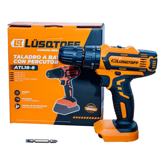 Taladro Percutor Atornillador Inalámbrico De 10mm Lüsqtoff