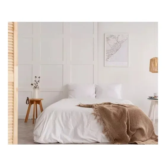 Funda Nordica Queen Vilon 240x230 Acolchado Supersoft Cierre Blanco Liso