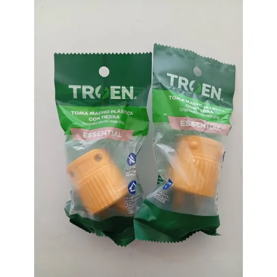 Enchufe Chino Vinil Plastico 2p+t Troen