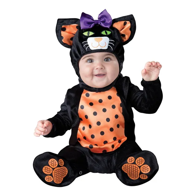 Disfraz Gato Bebe Talla 6 A 12 Meses Halloween Nuevo