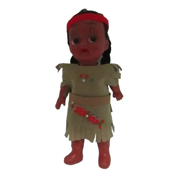 Antigua Muñeca India Apache Piel Roja Wyc
