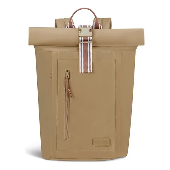 Mochila Lipault City Plume Rolltop Bp Hour Sandstone Color Beige