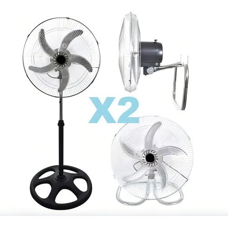 Pack 2 Ventilador Industrial Metalico 18 Alta Potencia 3 En1 Pack 2 Ventilador Industrial Metalico 18 Alta Potencia 3 En1
