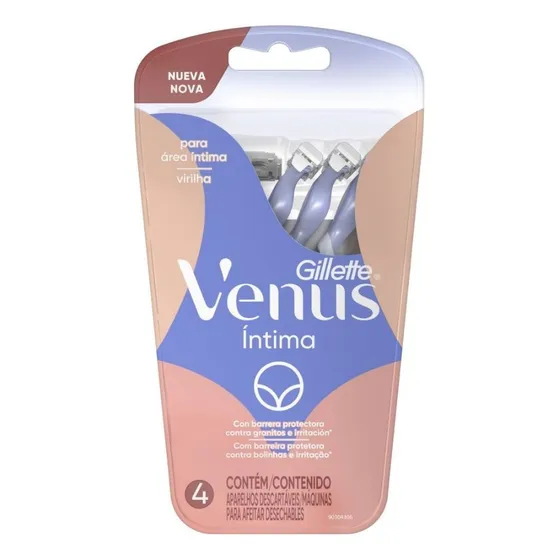 Máquina Para Afeitar Gillette Venus Íntima Descartable X 4 U