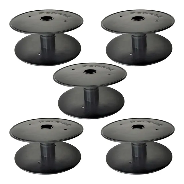 5x Bobina Plastica Grande Carretel Para Enrolar Cabo Fios