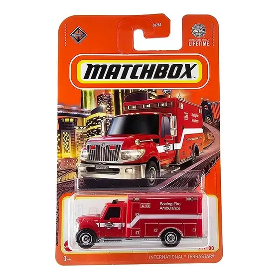 Bomberos Ambulancia International Terrastar Matchbox 1/64