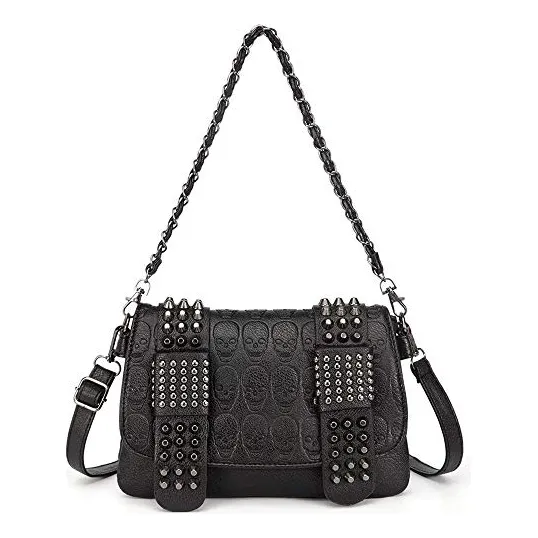 Belonyou Mujeres Punk Skull Hombro Bolsa De Alta Gama 4f66k