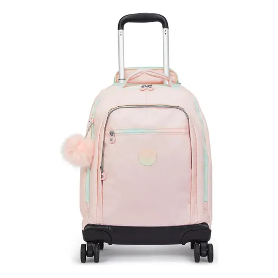 Mochila Kipling New Zea Rosa Blush Metalic Viagem Escola