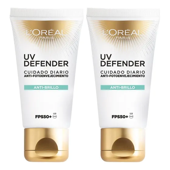 Kit Loreal Uv Defender Toque Seco Sin Color X2