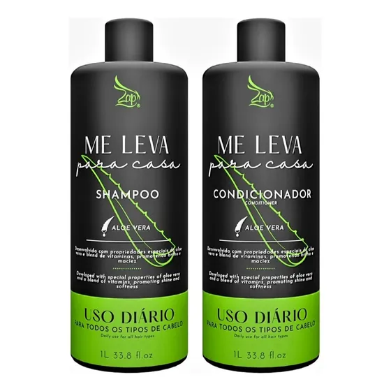 Kit Shampoo E Condicionador Zap Me Leva Uso Diário 2 Litros