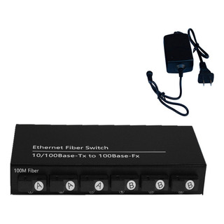 Convertidor Medios De Fibra Óptica Switch 6 Puertos Sc Convertidor Medios De Fibra Óptica Switch 6 Puertos Sc