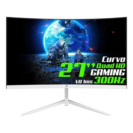 Monitor Gamer Superframe 27 Curvo 300hz 1ms Branco