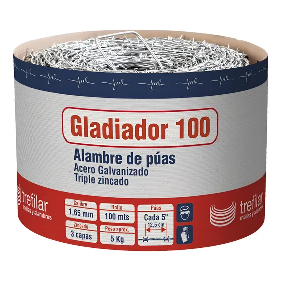 Alambre De Puas Rollo X 100 Mts Trefilar