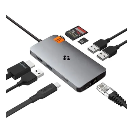 Spigen Adaptador Multipuerto Usb C 8 En 1 De 100 W
