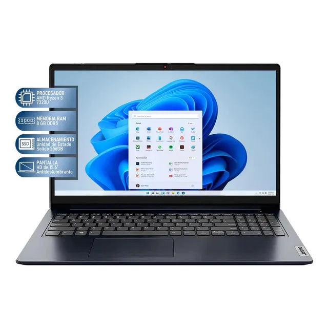 Laptop Lenovo Ryzen 3 7320u W11 8gb Ram 256gb Ssd Azul Azul