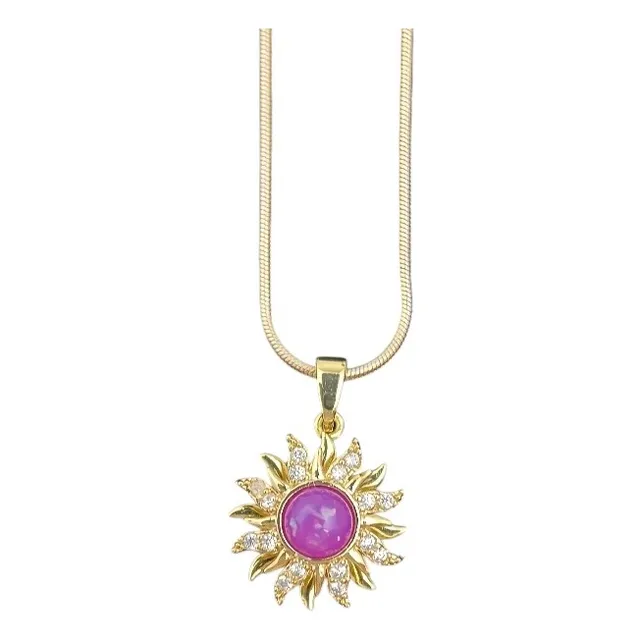 Collar Rapunzel Giratorio Acero Quirurgico Sol Flor Corona