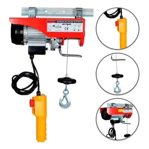Guincho Elétrico De Coluna - 300 A 600kg - H-a 105 - Motomil Cor Vermelho Quantidade de 1 220V