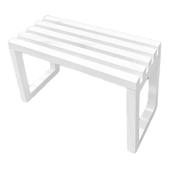 Banco Tipo Industrial Pie De Cama  Madera California Style B