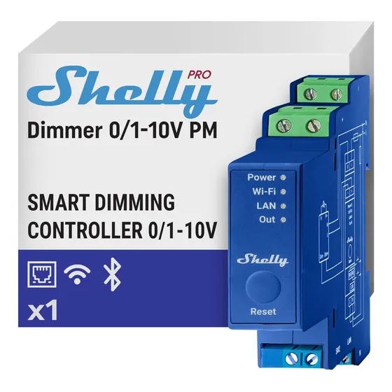 Dimmer Pm Shelly Pro | Dimmer Inteligente Wi-fi E Lan Com Me