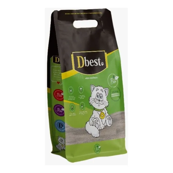 Areia Higiênica Dbest Bio Fina Para Gatos 4kg