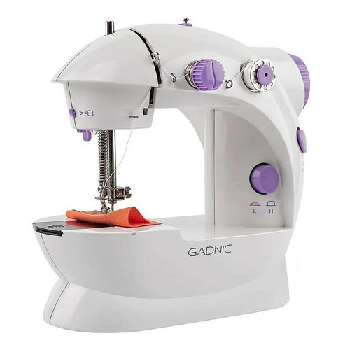 Mini máquina de coser  recta Gadnic MAQCOS04 portable blanca 220V