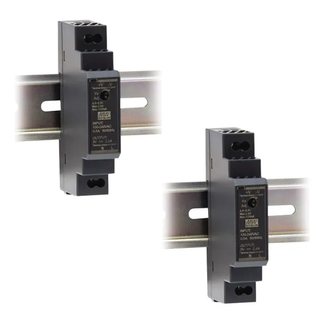 2 Pzs Fuente De Poder Industrial Riel Din 12vcd, 15w