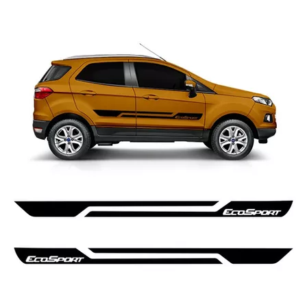 Faixa Lateral Ford Ecosport 2013/2021 Adesivo Preto Tuning