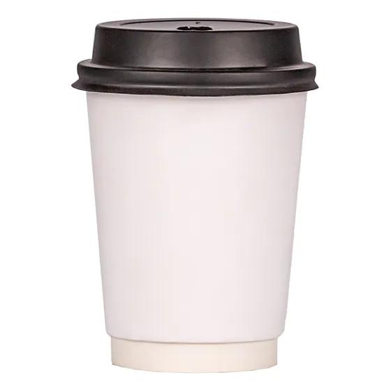 Vasos Polipapel Blanco 8oz Doble Pared (240cc) + Tapa * 100u