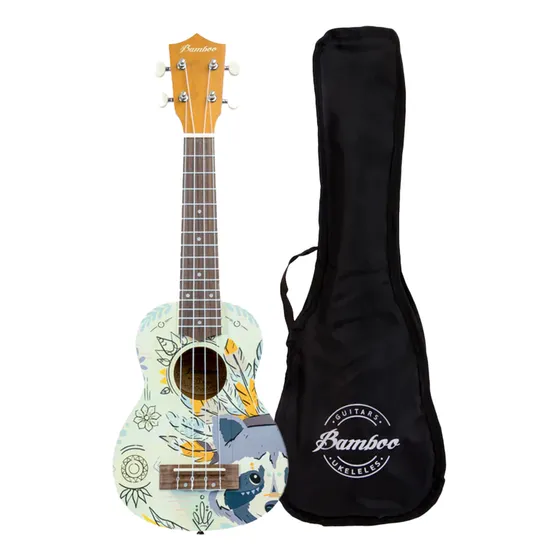Ukulele Soprano Bamboo U-21-boho Con Funda Incluida Linden