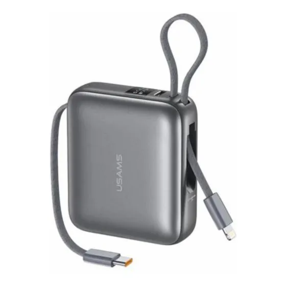Power Bank 10000mah Carga Rápida 20w Para Iphone Samsung Gris