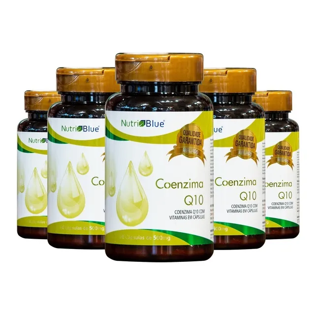 Kit 5 Coenzima Q10 Total 300 Capsulas Coq10 Nutriblue