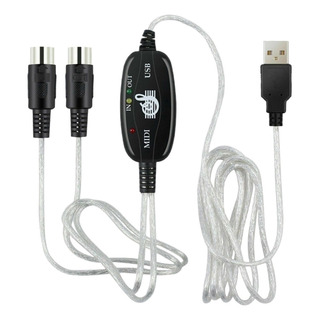 Convertidor De Cable De Interfaz Midi Usb In Out De 2 M Convertidor De Cable De Interfaz Midi Usb In Out De 2 M