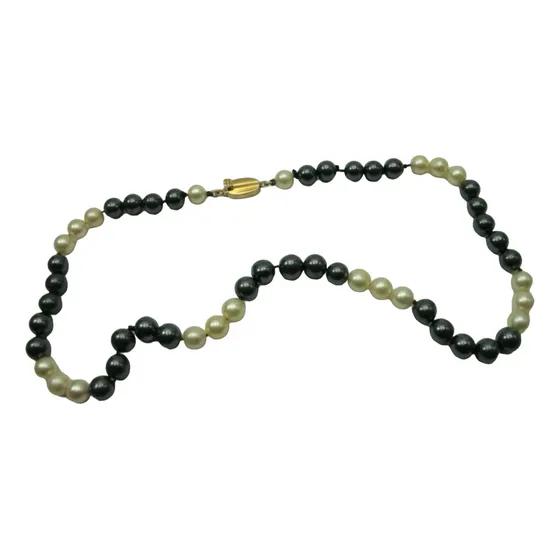 Colar Pérolas E Pérolas Negras Fecho D Ouro 18k Jr Joalheiro