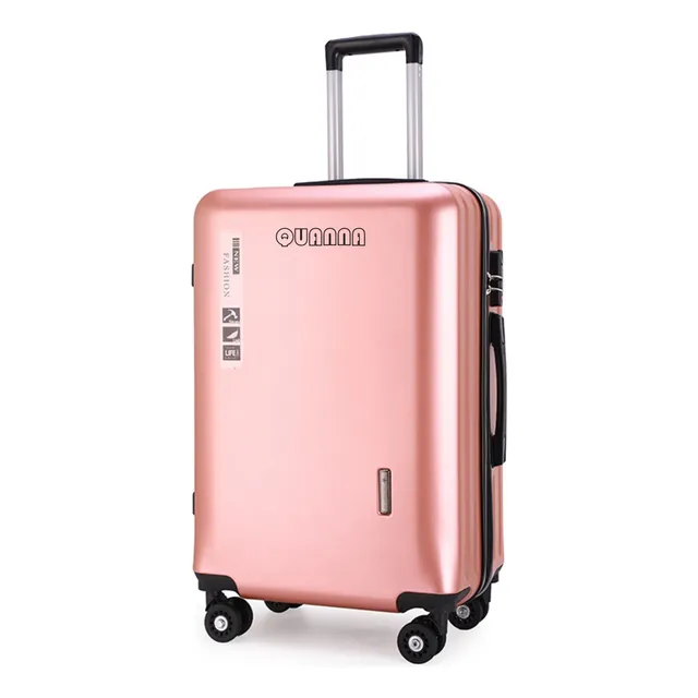 Maleta Viaje 20in Quanna Equipaje De Negocios Ligero Abs Rueda 360° Maletas Abs Resistente 8 Ruedas Moda Impermeable Carry On - Oro Rosa