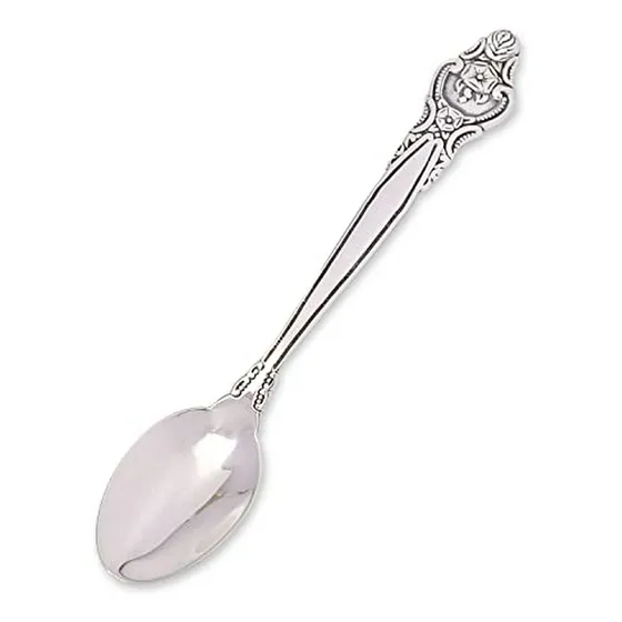 Cucharilla Café Plata 925 Con Diseño Roseta 11g