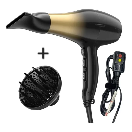 Secador De Cabello Pelo Supermegaturbo Profesional + Difusor