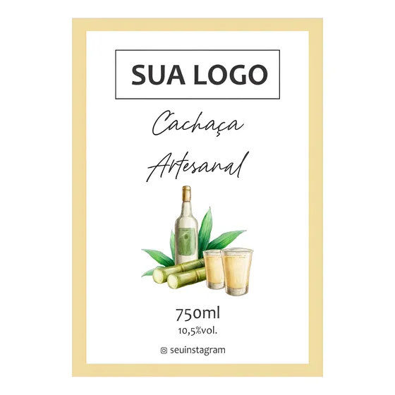 150 Rótulos Personalizados P/ Cachaça Artesanal 10cmx15cm