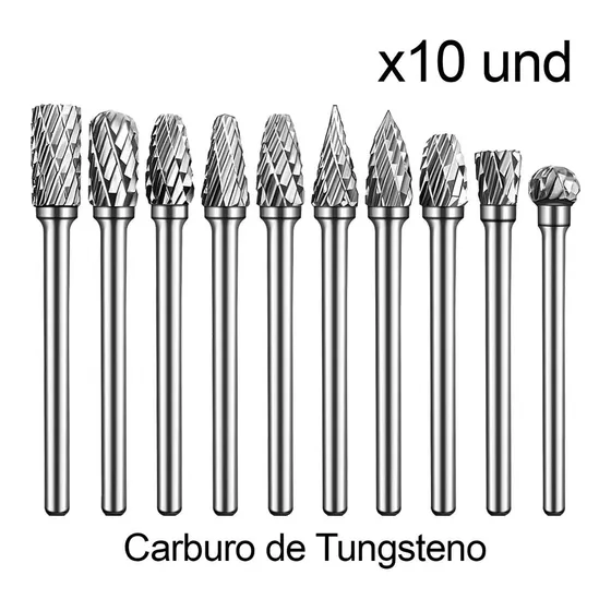 Fresas Broca Doble Corte 1/8 Carburo Tungsteno Widia Dremel