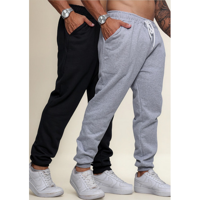 Kit De 2 Calça Jogger Masculina Confortavel Moletom Kit De 2 Calça Jogger Masculina Confortavel Moletom