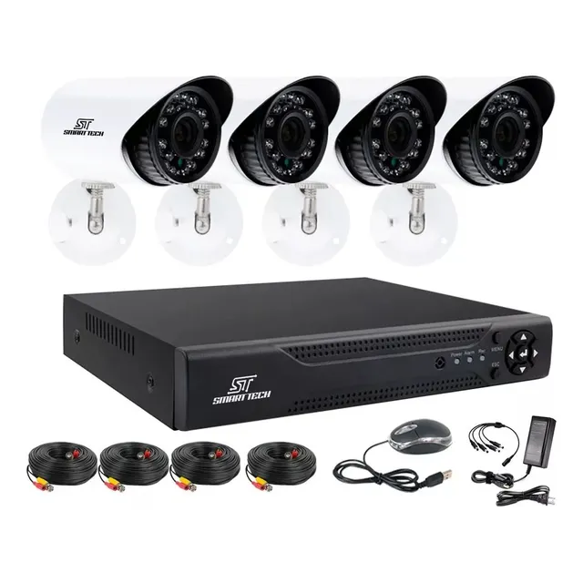 Kit Seguridad Dvr Cctv Full Hd 4 Camaras 1080p Exterior Modelo Nuevo