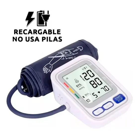 Tensiometro Digital De Brazo Recargable Usb Pantalla Xl