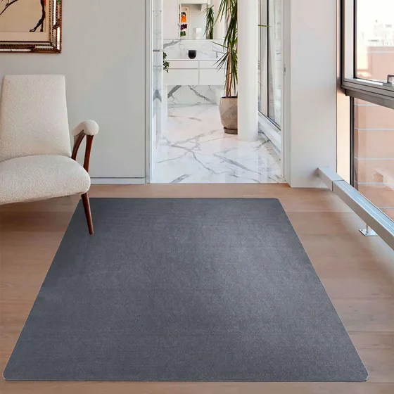 Alfombra Carpeta Nilo 100x150 Rojo Negro Marron Verde Color Gris Oscuro