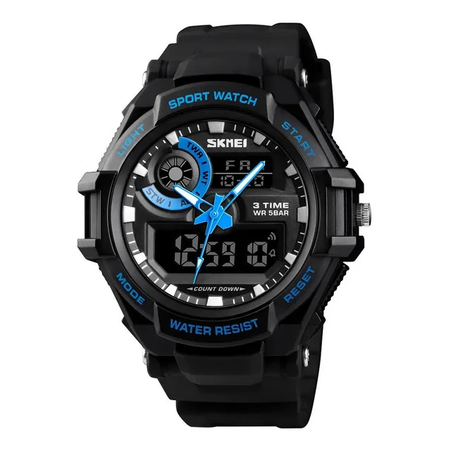 Reloj Deportivo Analógico Digital Negro Azul Skmei 1357
