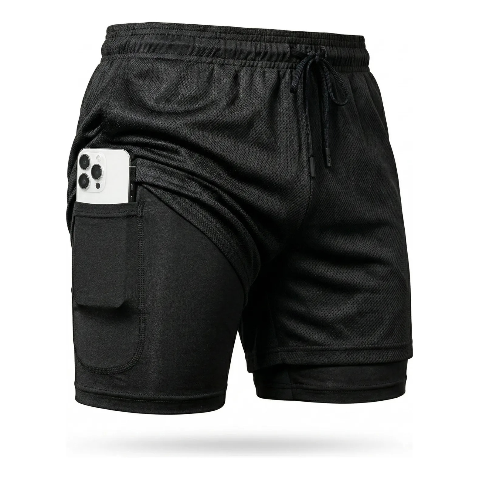 Shorts Dry Fit 2 Em 1 Masculino Térmico Compressão Corrida Shorts Dry Fit 2 Em 1 Masculino Térmico Compressão Corrida