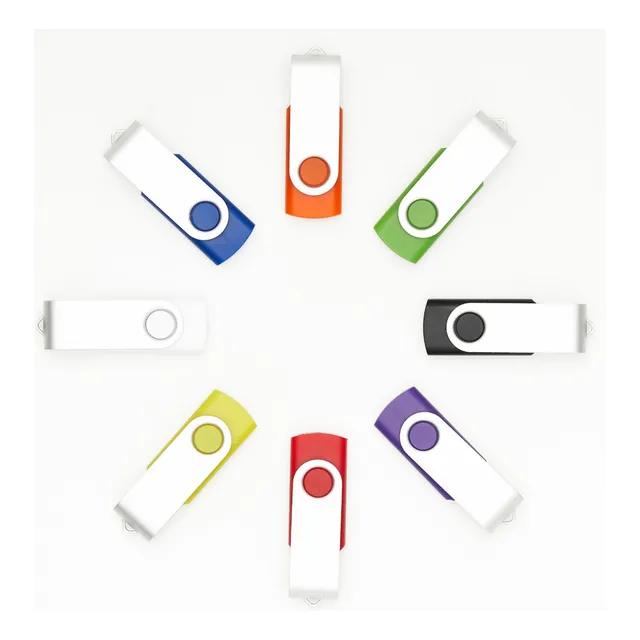 5 Unidades De Pen Drives Usb 2.0 De 256 Mb (no Gb), Colores 