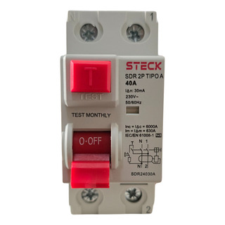 Interruptor Diferencial Idr 2p 40a 30ma Steck - ( Tipo A ) Interruptor Diferencial Idr 2p 40a 30ma Steck - ( Tipo A )