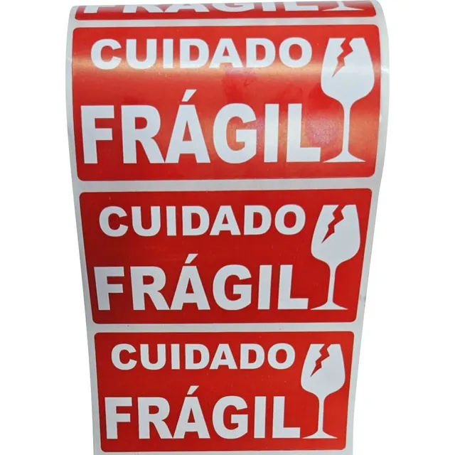 Etiqueta Frágil Etiqueta Cuidado Fragil - 100x50