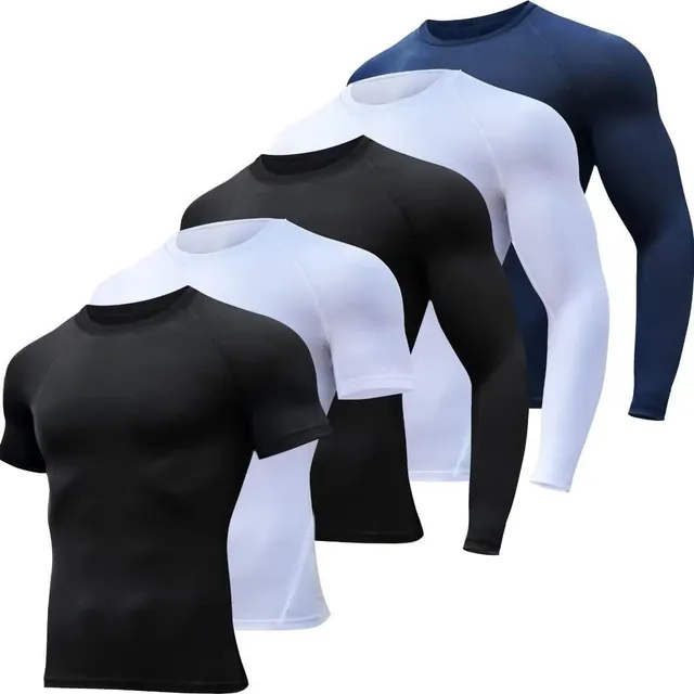 4 5 Camiseta Compresion Para Hombre Manga Larga Corta