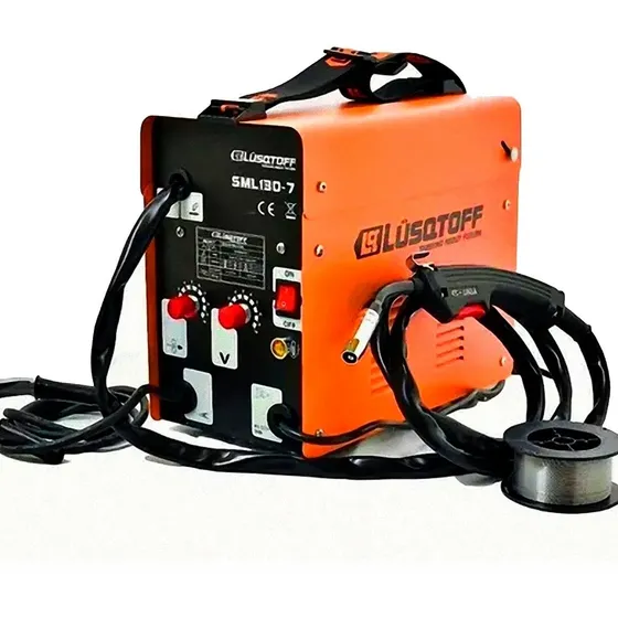 Soldadora Inversor Mig Flux Sin Gas 120a Lusqtoff Color Naranja/Negro Frecuencia 50 Hz
