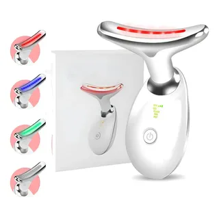 Massageador Facial Led 3 Cores Fototerapia Chocoforma Papadas Rugas Flacidez Acne 127/220v